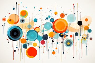 Immerse yourself in the engaging charm of this dynamic abstract line doodle circle