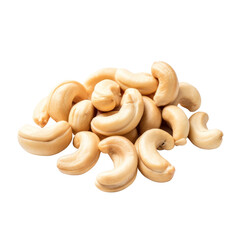 Poster - set of cashew nuts isolated on transparent background