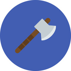 Canvas Print - Axe icon vector image. Can be used for Construction Tools.