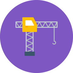 Poster - Tower Crane icon vector image. Can be used for Construction Tools.