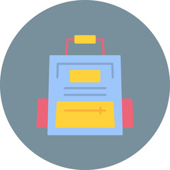 Poster - School Bag icon vector image. Can be used for Back to School.