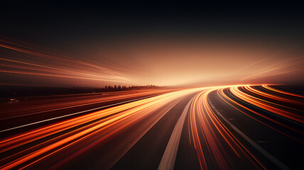 Wall Mural - Road speed motion blur