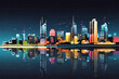 City Skyline bei Nacht #K5 - Lichterspektakel