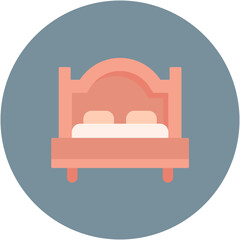 Poster - Bed icon vector image. Can be used for Interior.