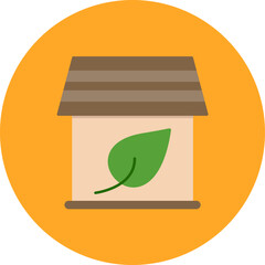 Canvas Print - Eco Home icon vector image. Can be used for Ecology.