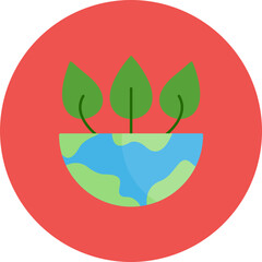 Poster - Eco Planet icon vector image. Can be used for Ecology.