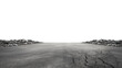 Asphalt road,isolated on transparent and white background.PNG image.
