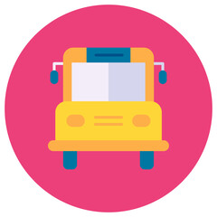 Poster - School Bus icon vector image. Can be used for Kindergarten.