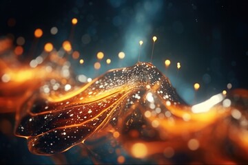 Wall Mural - Futuristic visualization of big data with music background.