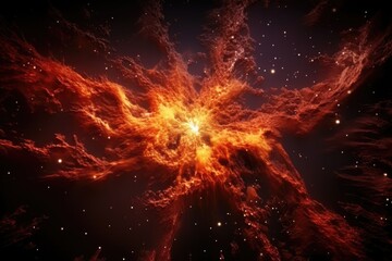 Wall Mural - Abstract background with glowing particles for galaxy design.