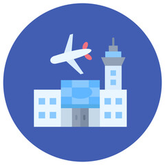 Poster - Airport icon vector image. Can be used for City Elements.