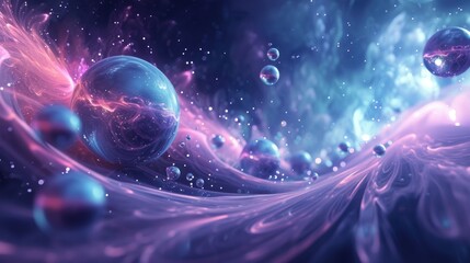 Wall Mural - galaxy background in digital art style