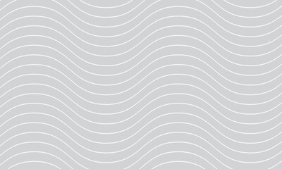Poster - abstract repeatable horizontal white wave line pattern on grey.