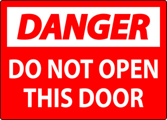 Poster - Danger Sign, Do Not Open This Door