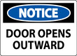 © Seetwo - Notice Sign Door Opens Outward