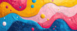 © LeManna - Panoramic childish abstract art as background. Concept of banner, wallpaper, backdrop.