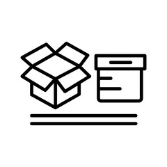 Sticker - Boxes Vector Icon