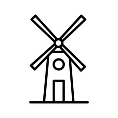 Canvas Print - Windmill Vector Icon