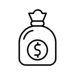 Sticker - Money Bag Vector Icon