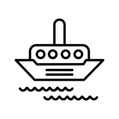 Wall Mural - Steamship Vector Icon