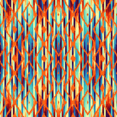 Aufkleber - Geometric abstract grunge vintage pattern. Aztec style. Seamless vector image.