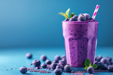 Wall Mural - Blueberry fresh smoothie