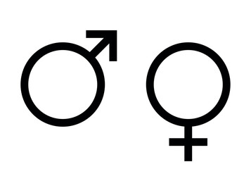 Wall Mural - gender symbol icon set - pictogram of male and female sign