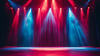 © Nico Vincentini - Opera Spotlight: Illuminated Theater Stage with Vibrant Backdrop