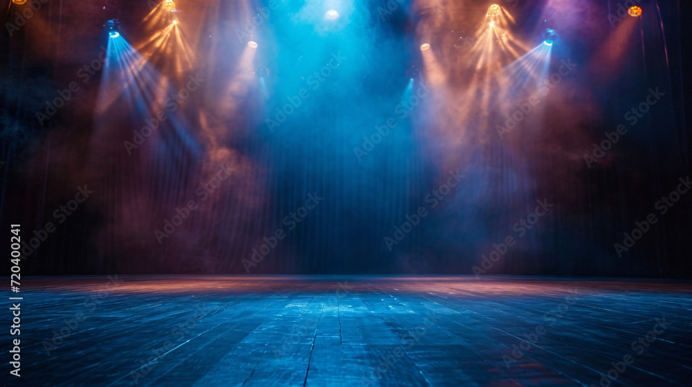 Opera Spotlight: Illuminated Theater Stage with Vibrant Backdrop Stock ...