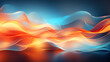 Abstract Background Curved Lines Orange And Blue Combination 