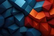 A vibrant abstract background featuring bold red, blue, and orange shapes., Modern 3D Texture Abstract Bright Colors Geometry Orange Blue Red Background, AI Generated