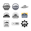 © hilda - Set of Adventure and outdoor vintage logo template, badge or emblem style