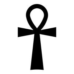 Coptic cross Ankh icon black color. Vector illustration