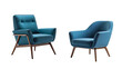 © Athena  - collection Set of different blue nova armchair isolated on a transparent background.