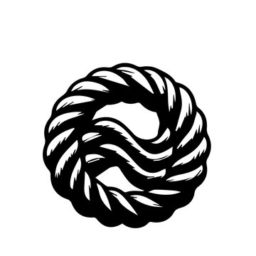 Nautical rope knots vector design