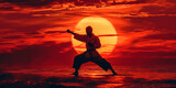 Karate background martial art concept