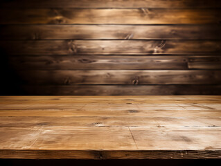 Wall Mural - empty Wooden table