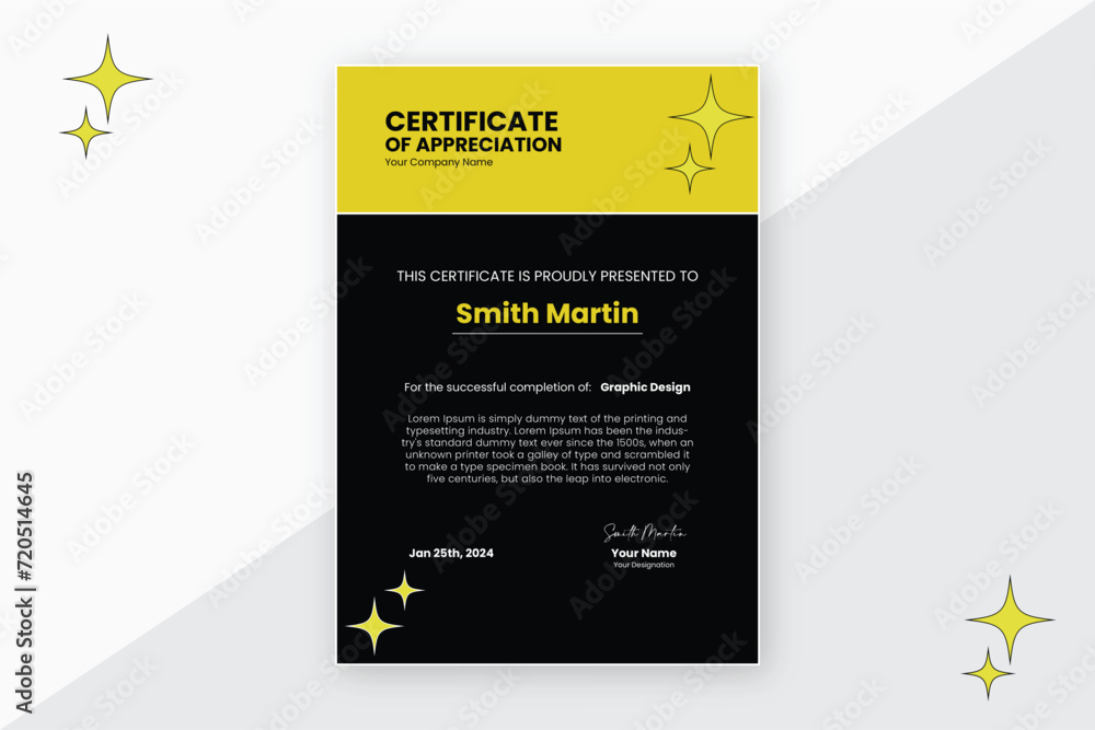 Simple Acknowledgment For Excellent Performance Abstract Certificate of Appreciation, Acknowledgment of Excellence ...