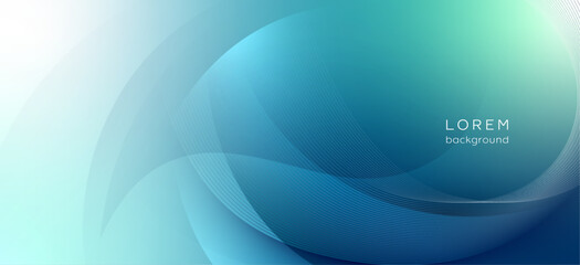 aquamarine elegant abstract composition with smooth lines.