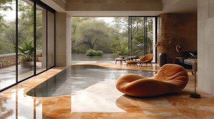 Sticker - Marble with the texture of exciting water, creating a feeling of lightness and mo