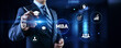 © Murrstock - MBA Master of business administration education learning concept on screen.