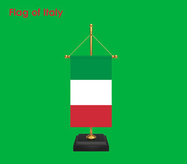 Wall Mural - Flag of Italy, Italy Flag, National symbol of Italy country. Table flag of Italy.