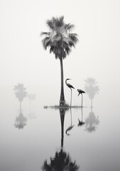 Palm Trees in Minimalist Style: Black and White