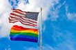 Gay pride and USA flag