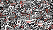 © feeng - Funny doodle seamless pattern, artistic background