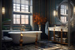 Art Deco themed luxury bathroom