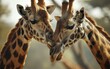 © sitifatimah - Close up shot of giraffes in a playful interaction
