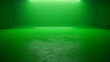 A green screen background offering versatility for digital compositing and various creative projects.