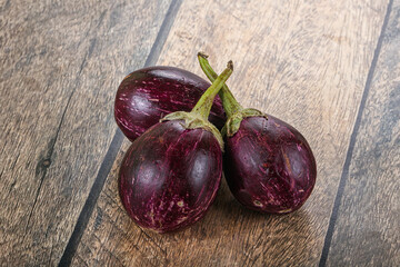 Raw smal asian baby eggplant