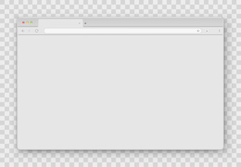 Wall Mural - the design of the web browser window is gray on a transparent background. an empty website layout wi